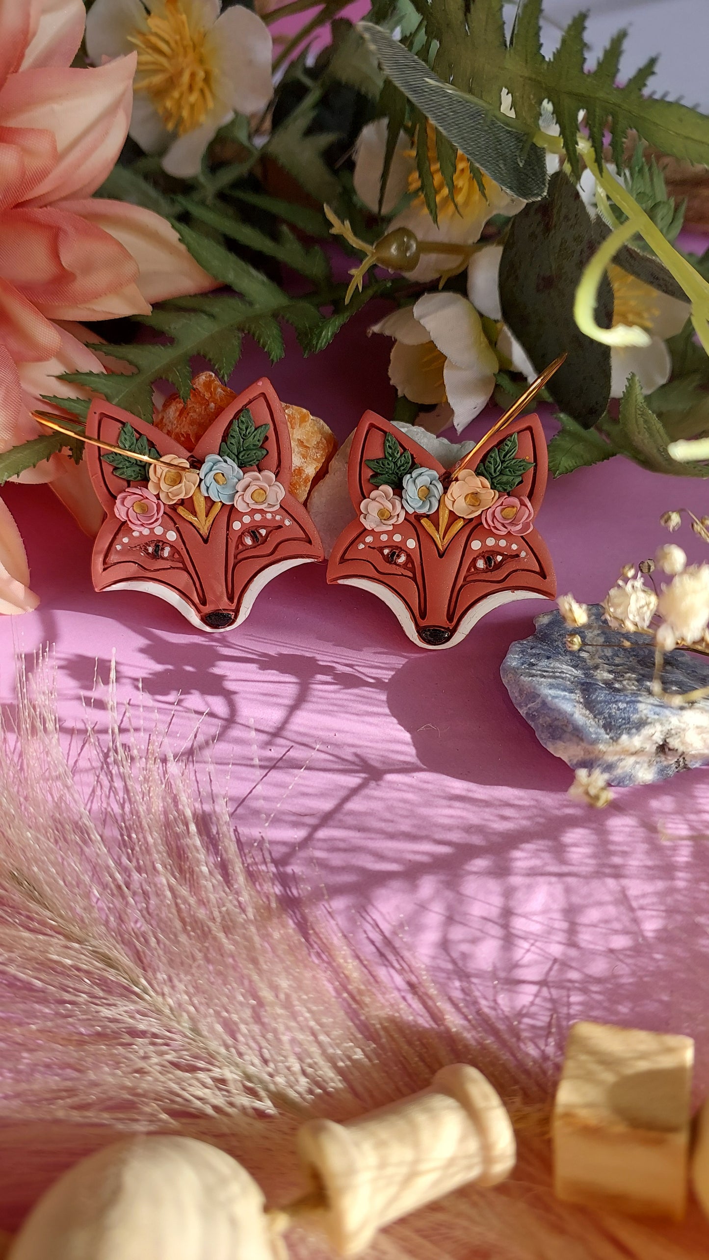 Whimsical floral fox