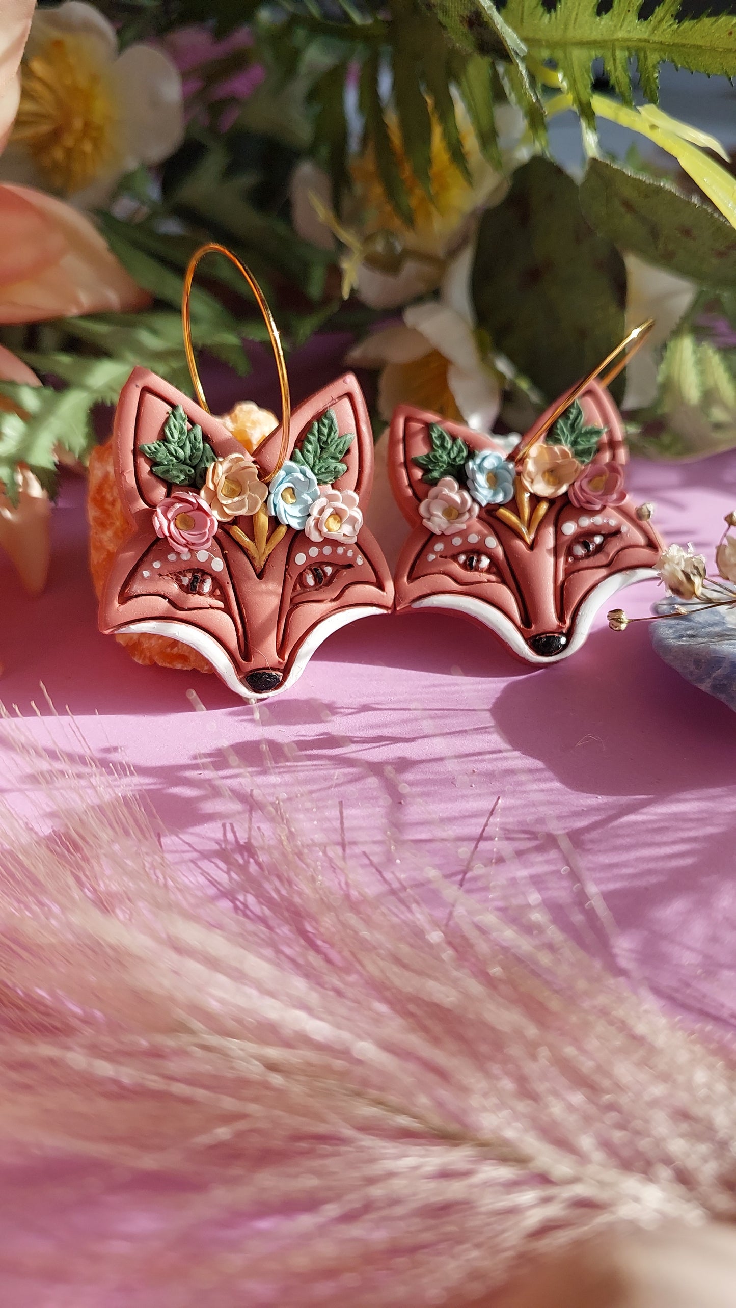 Whimsical floral fox