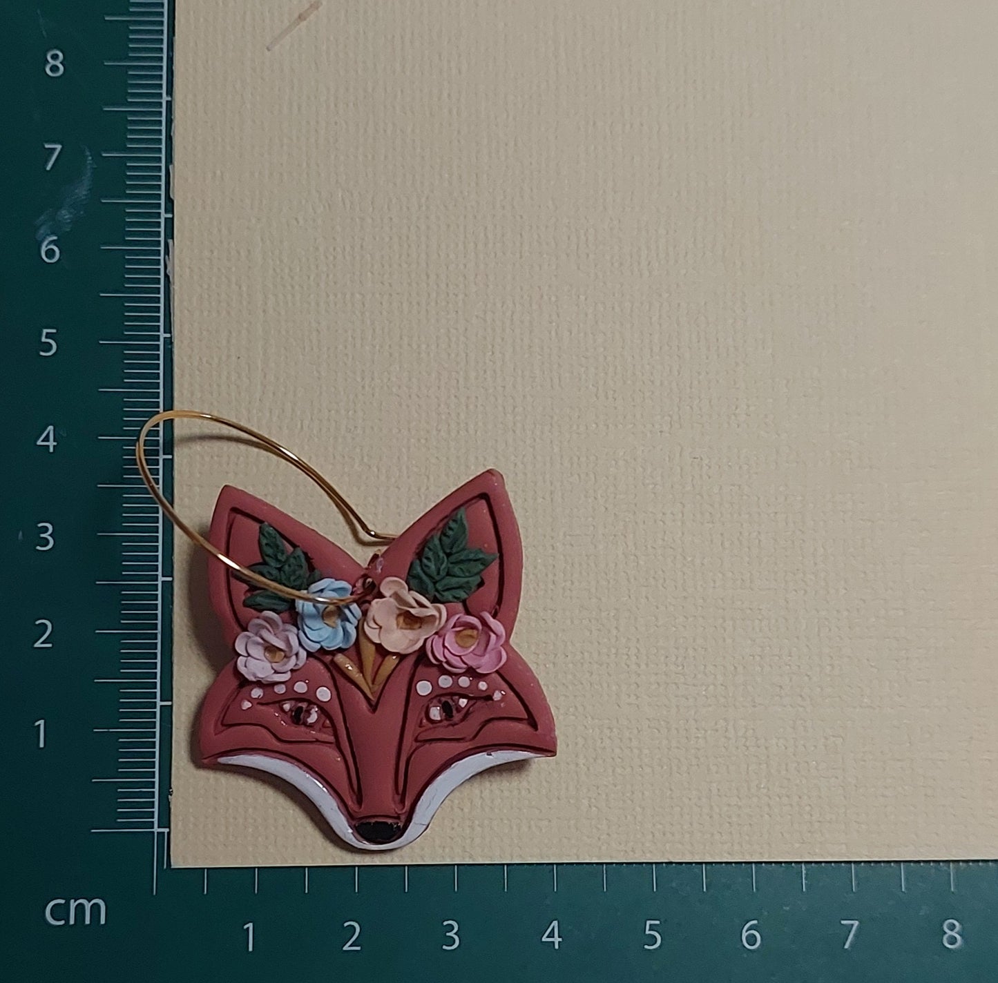Whimsical floral fox