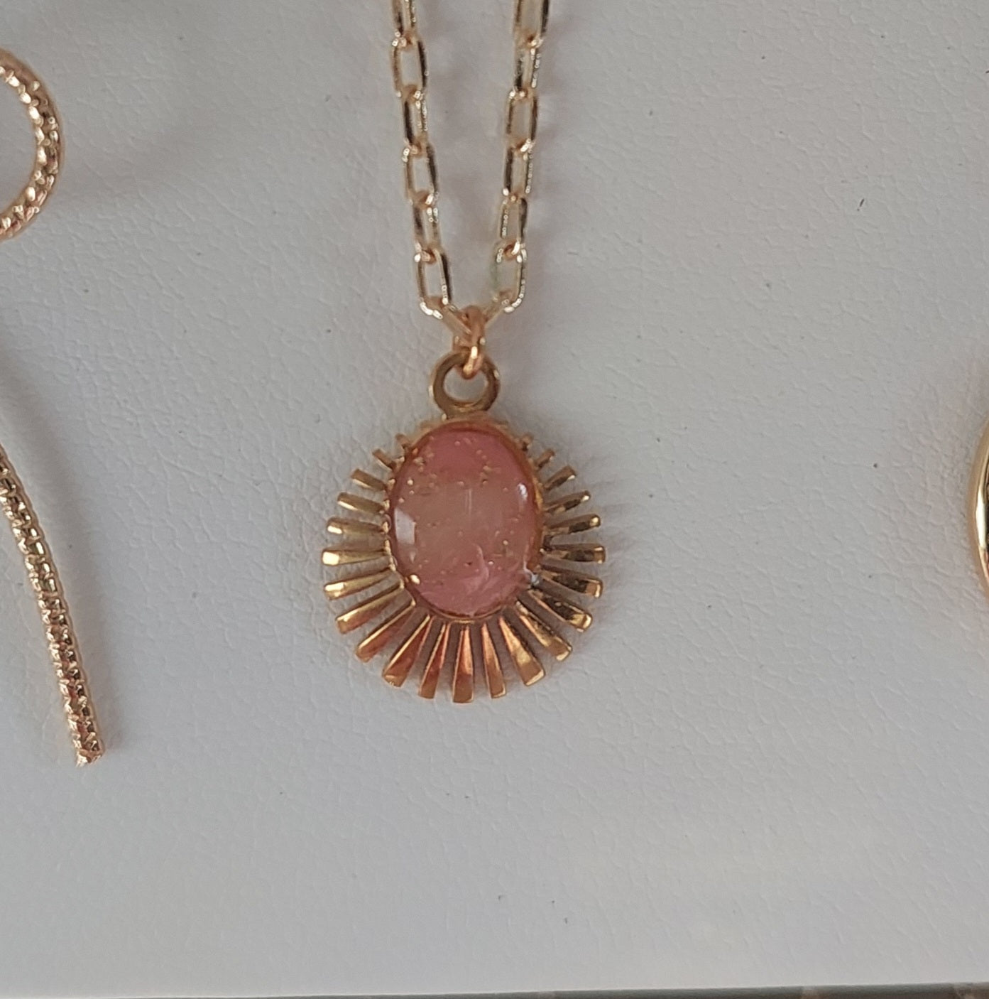 Blush sunburst necklace