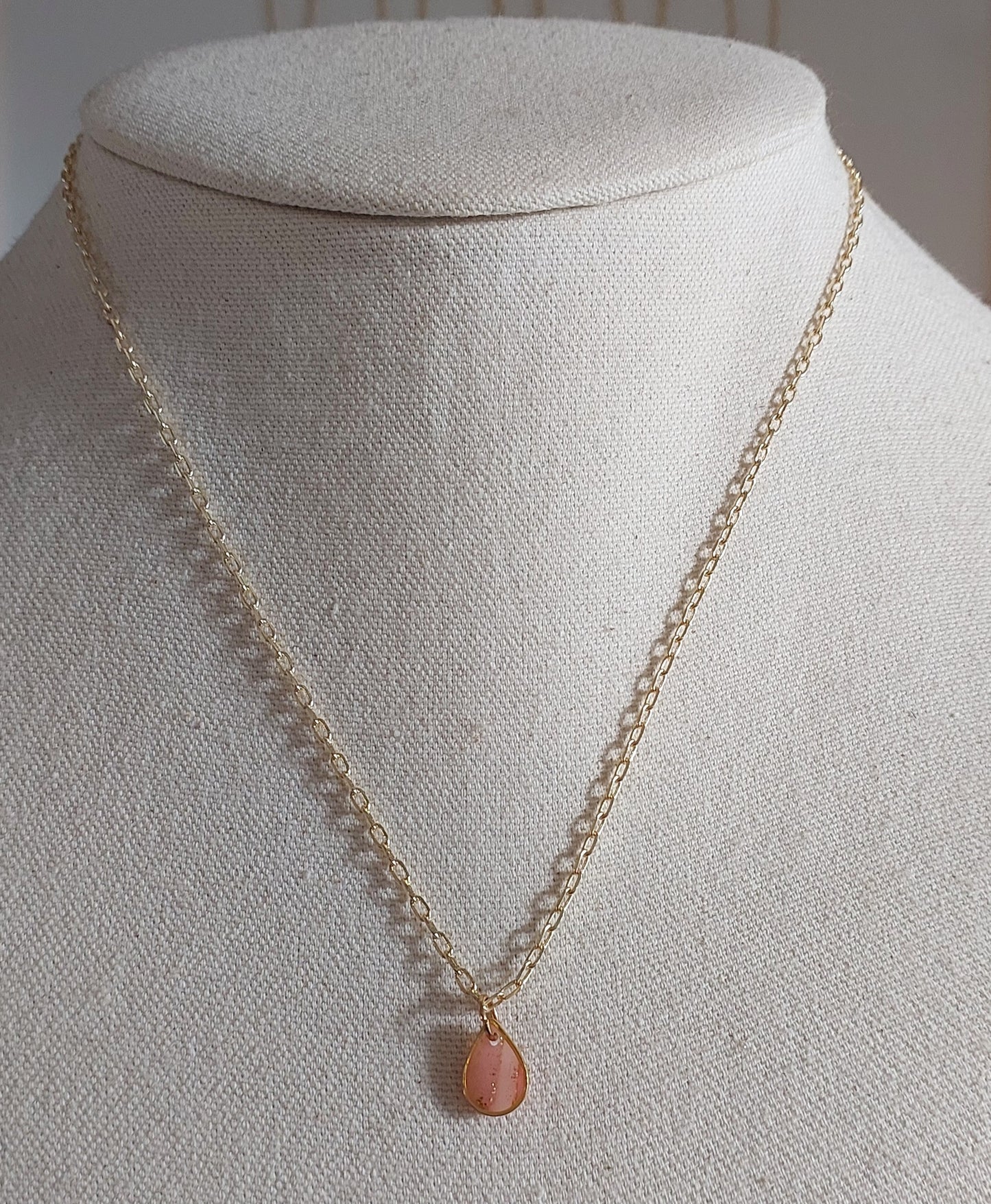 Blush Teardrop necklace