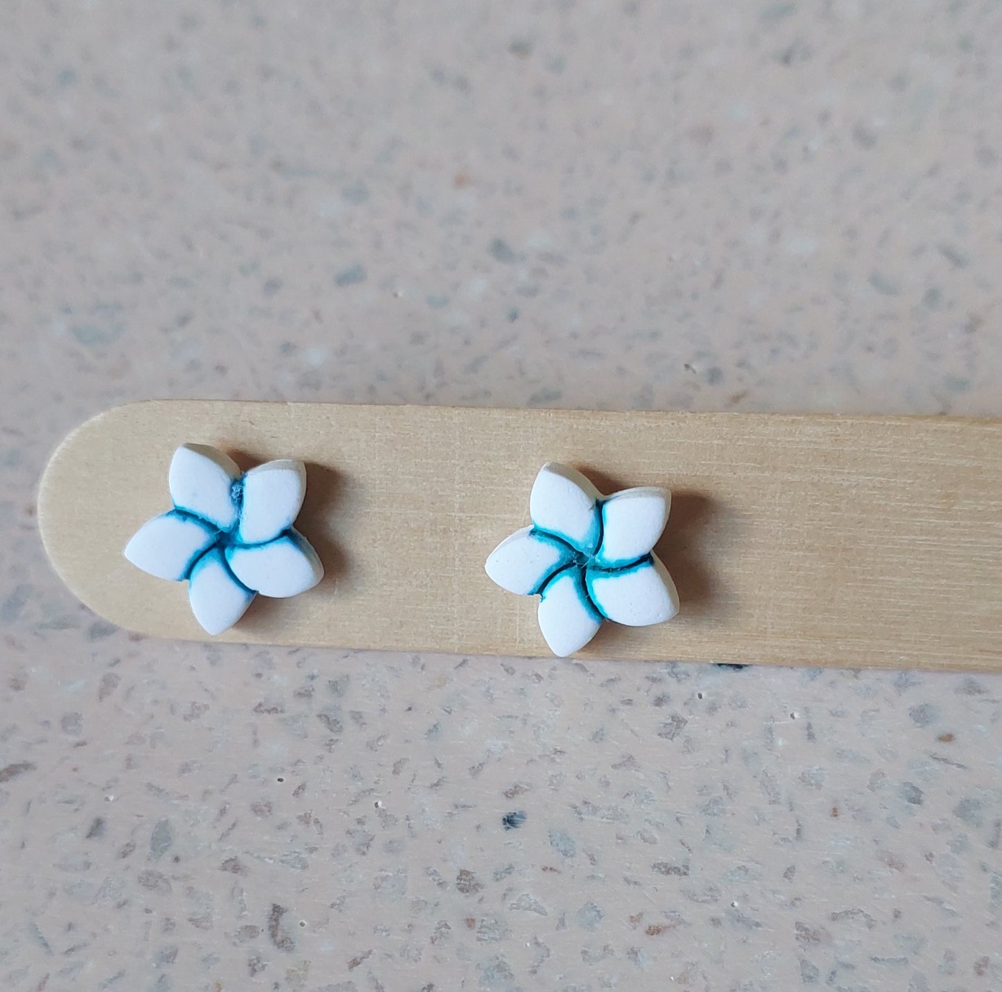 Frangipani flower studs