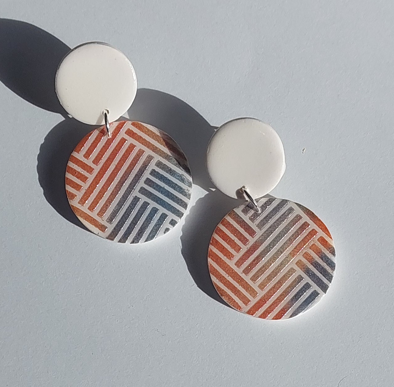 Shimmer stud dangles