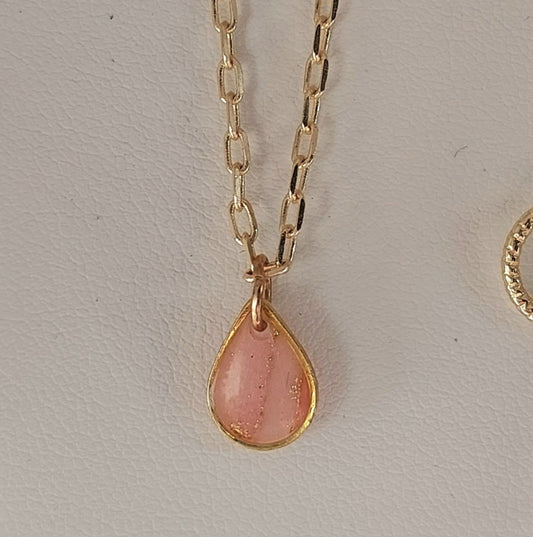 Blush Teardrop necklace