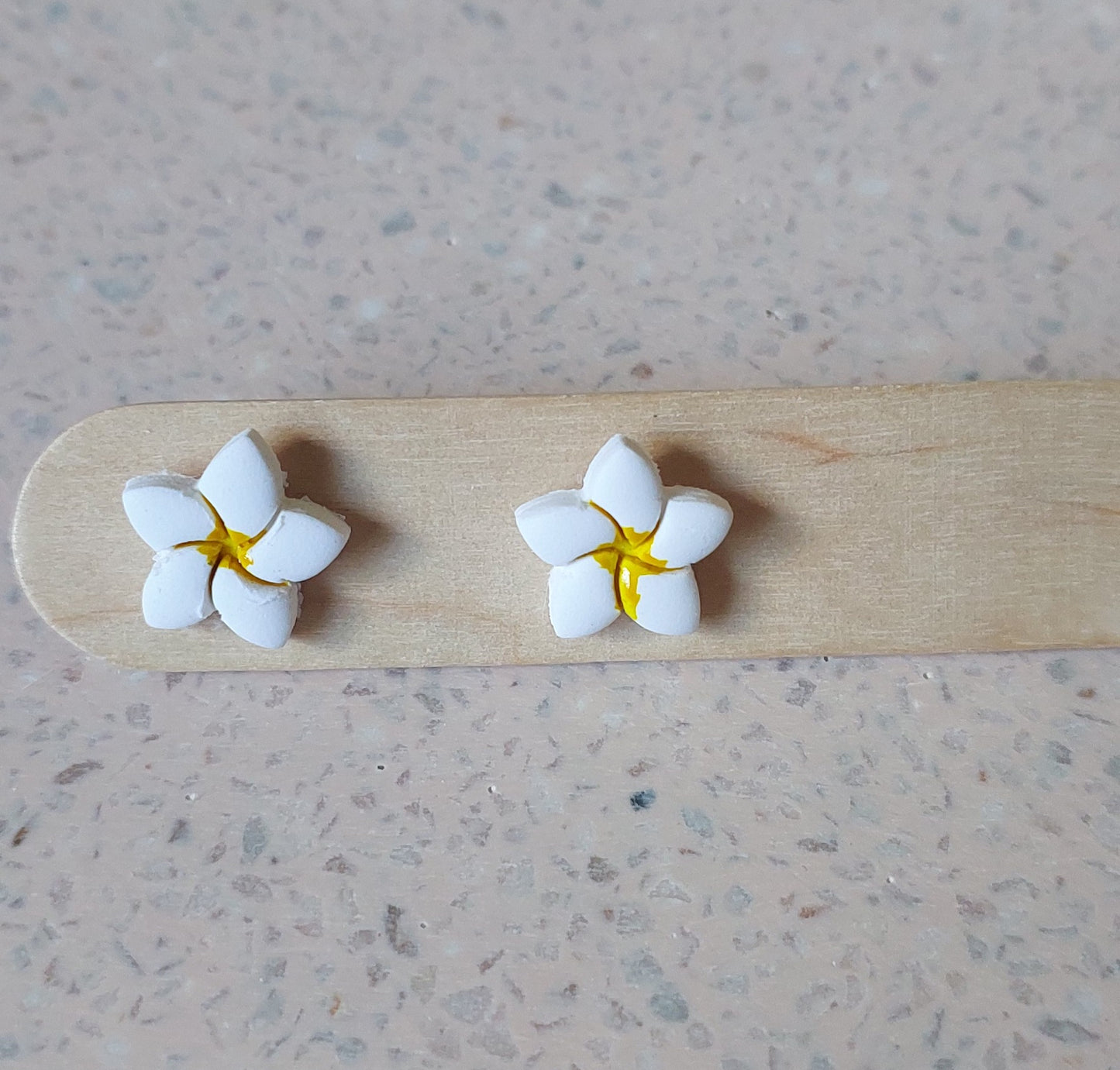 Frangipani flower studs