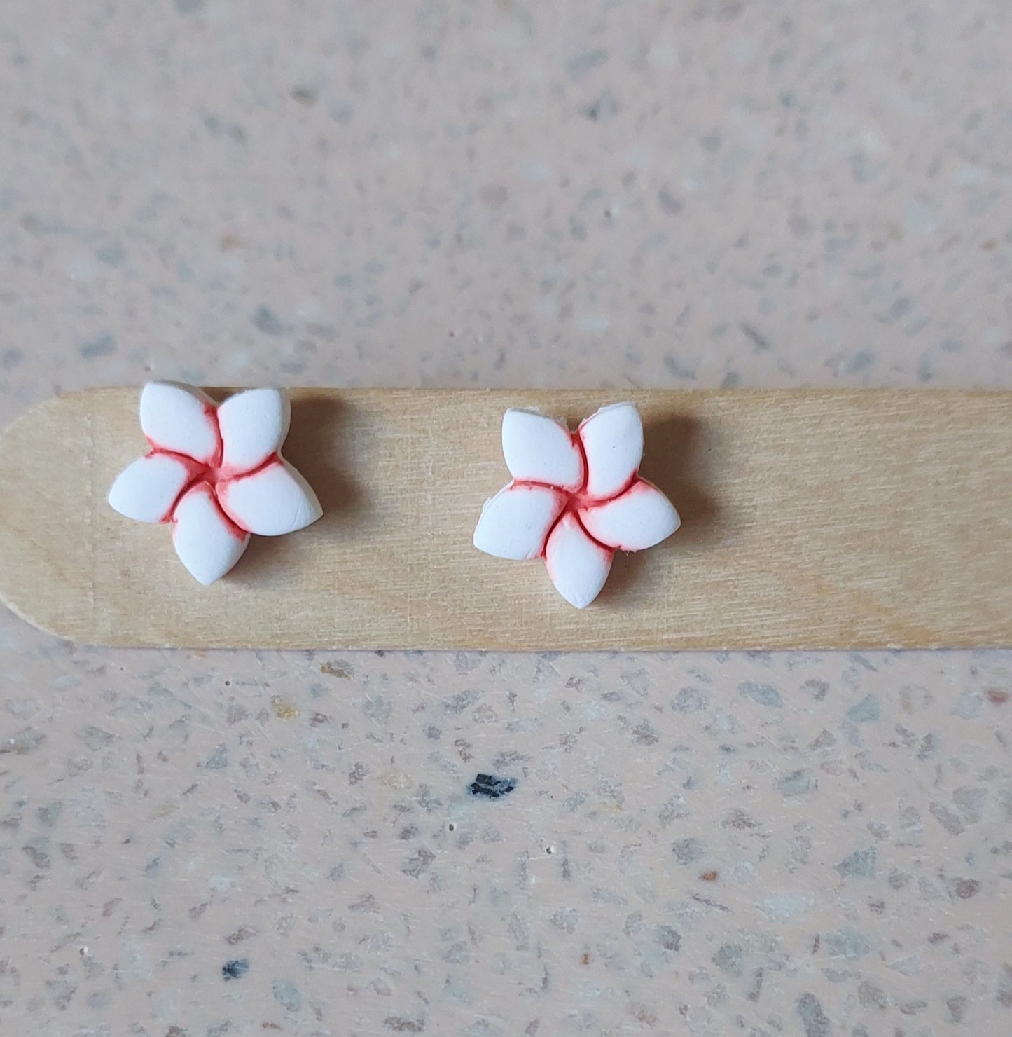 Frangipani flower studs