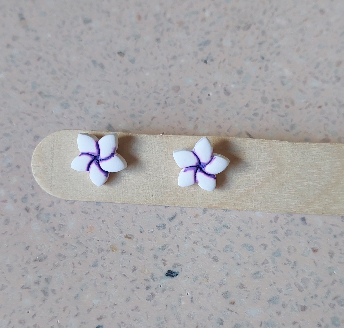 Frangipani flower studs