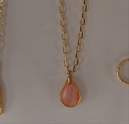 Blush Teardrop necklace